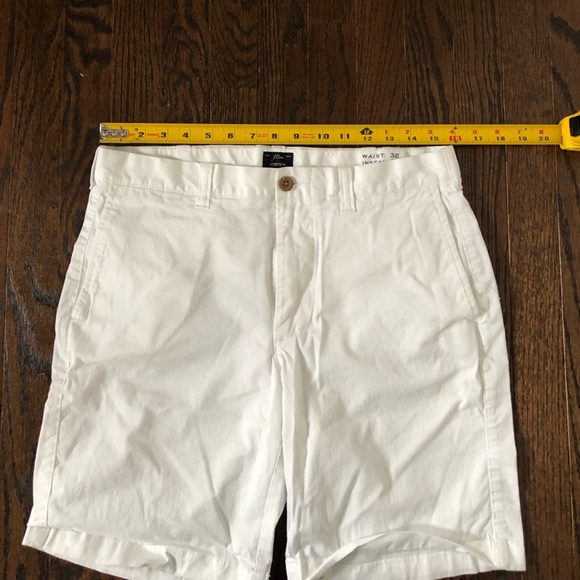 J.Crew Men’s 32W White Stretch Chino Shorts w/9” inseam - VGUC! - Picture 8 of 11